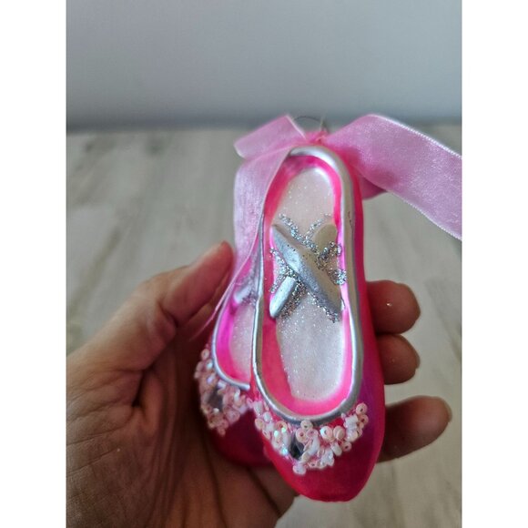 Katherine's collection glass ballet pink slippers rhinestone dancer unique beade - Picture 8 of 9